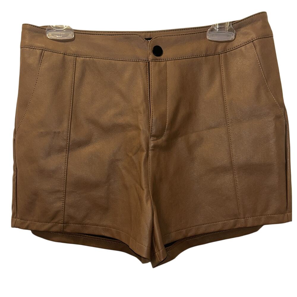 Brown Faux Suede Fashion Nova NWT Callie High Rise Short Chocolate LG